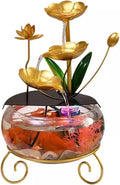 Indoor Fountain Home Small Fish Tank Water Flow Decoration, Living Room TV Cabinet Circulation Decoration, Fountain Office Desktop Decoration Tabletop cor (A)