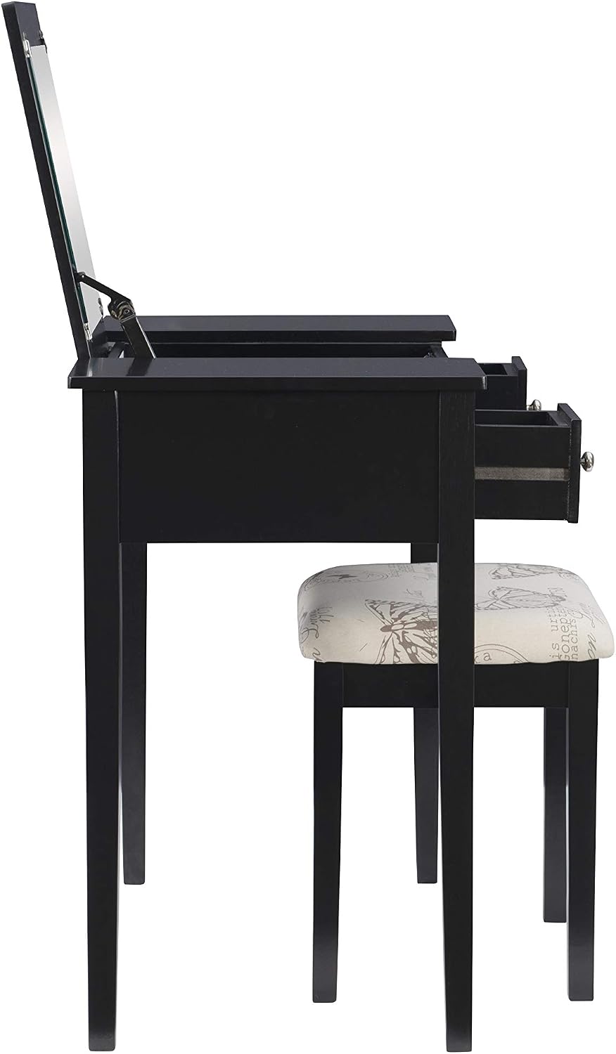 Linon Vanity Set, Black
