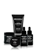 Brickell Men's Complete Defense Anti Aging Routine, Night Face Cream, Day & Night Serum, Facial Moisturizer w/SPF & Eye Cream, With Hyaluronic Acid, Peptides, and Vitamin C, Unscented