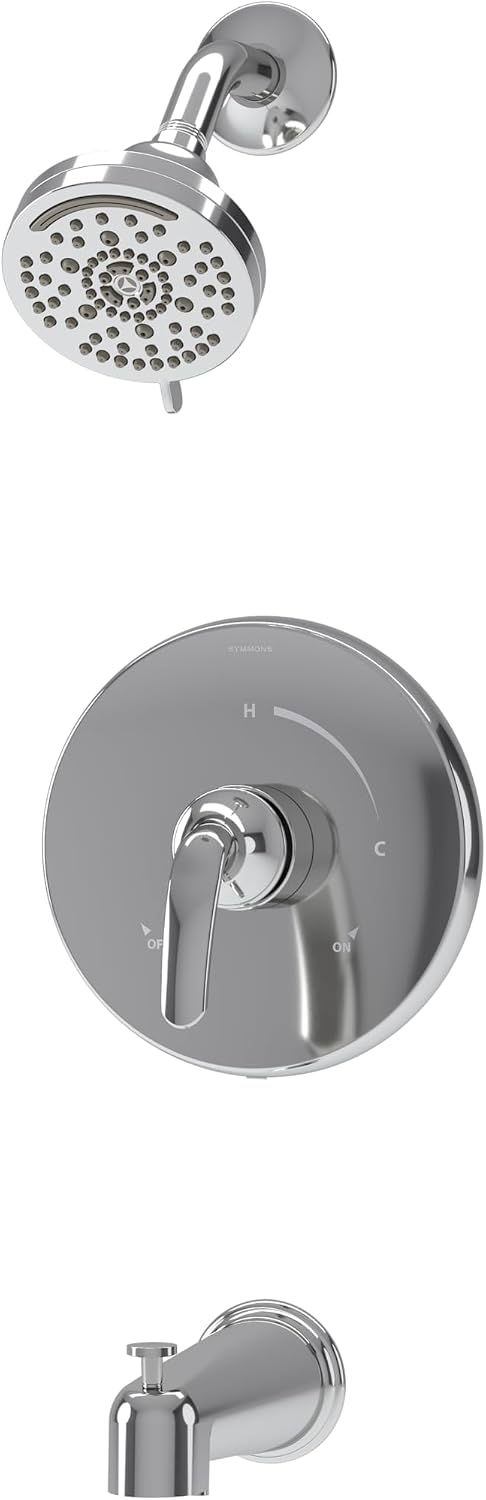 Symmons Elm Single Handle Wall Mounted Tub and Shower Trim Kit with Diverter Lever in Polished Chrome (Valve Not Included) - 559215TRM