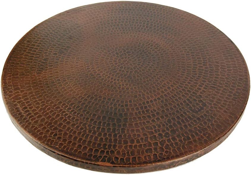 Premier Copper Products LS20DB 20-Inch Hand Hammered Copper Lazy Susan, Oil Rubbed Bronze