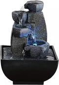Tabletop Fountain Rockery Circulating Water Fountain Desktop Small Decoration Home Living Room TV Cabinet Porch Decoration Desktop Fountain (Color : 02)