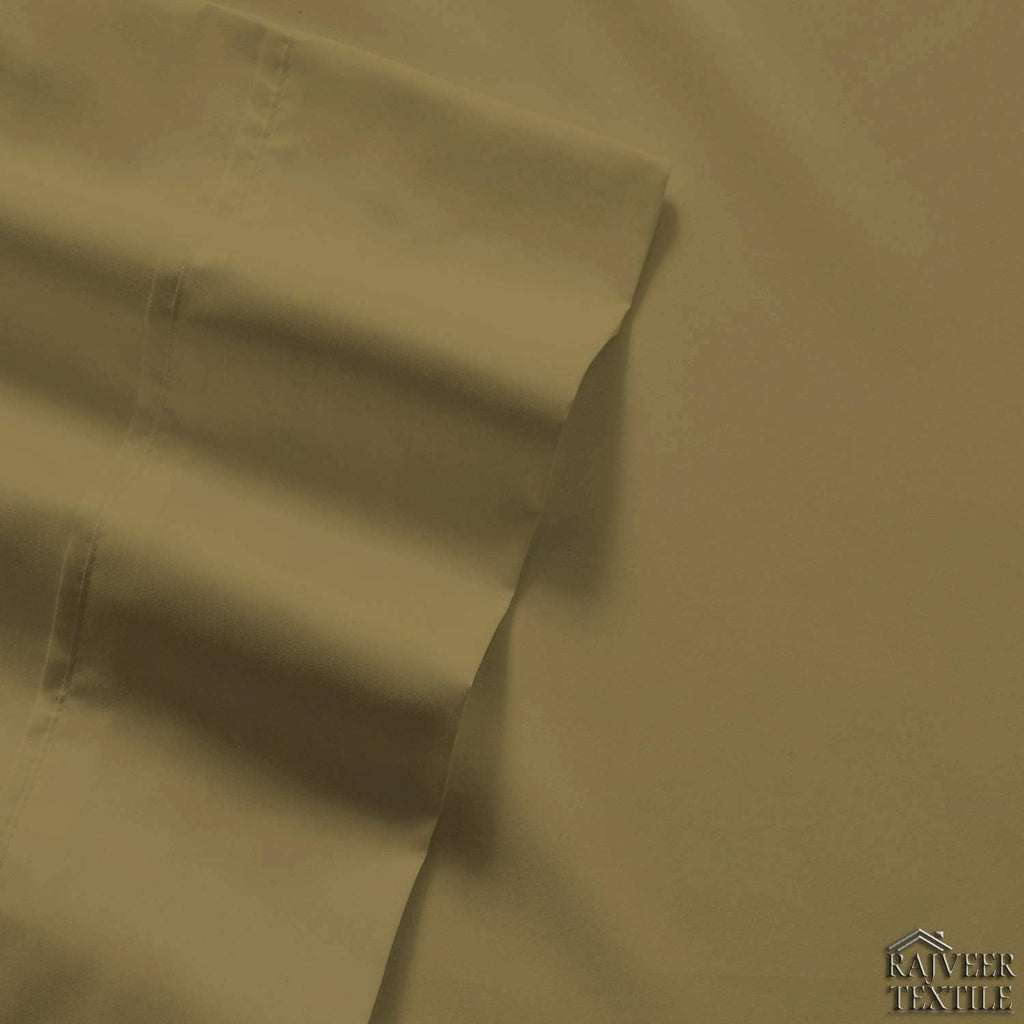 Cotton Home- 4 Pieces California King Size Taupe Color Sheet Set – Soft Quality Luxury 15 Inch Deep Pocket & Bedding Set with Flat Sheet, Fitted Sheet, 2-Pillow Covers(20' x 30')Inches