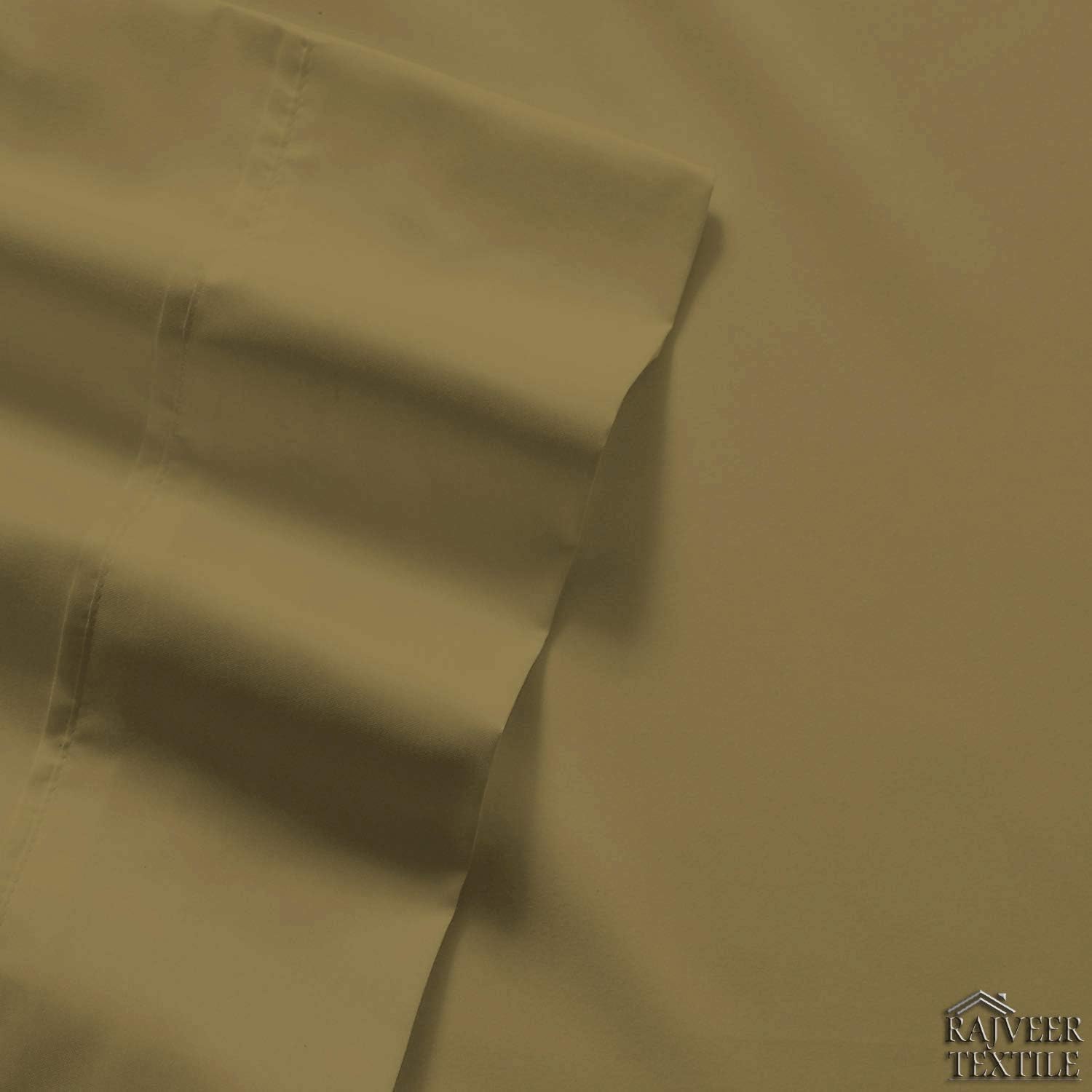 Cotton Home- 4 Pieces California King Size Taupe Color Sheet Set – Soft Quality Luxury 15 Inch Deep Pocket & Bedding Set with Flat Sheet, Fitted Sheet, 2-Pillow Covers(20' x 30')Inches