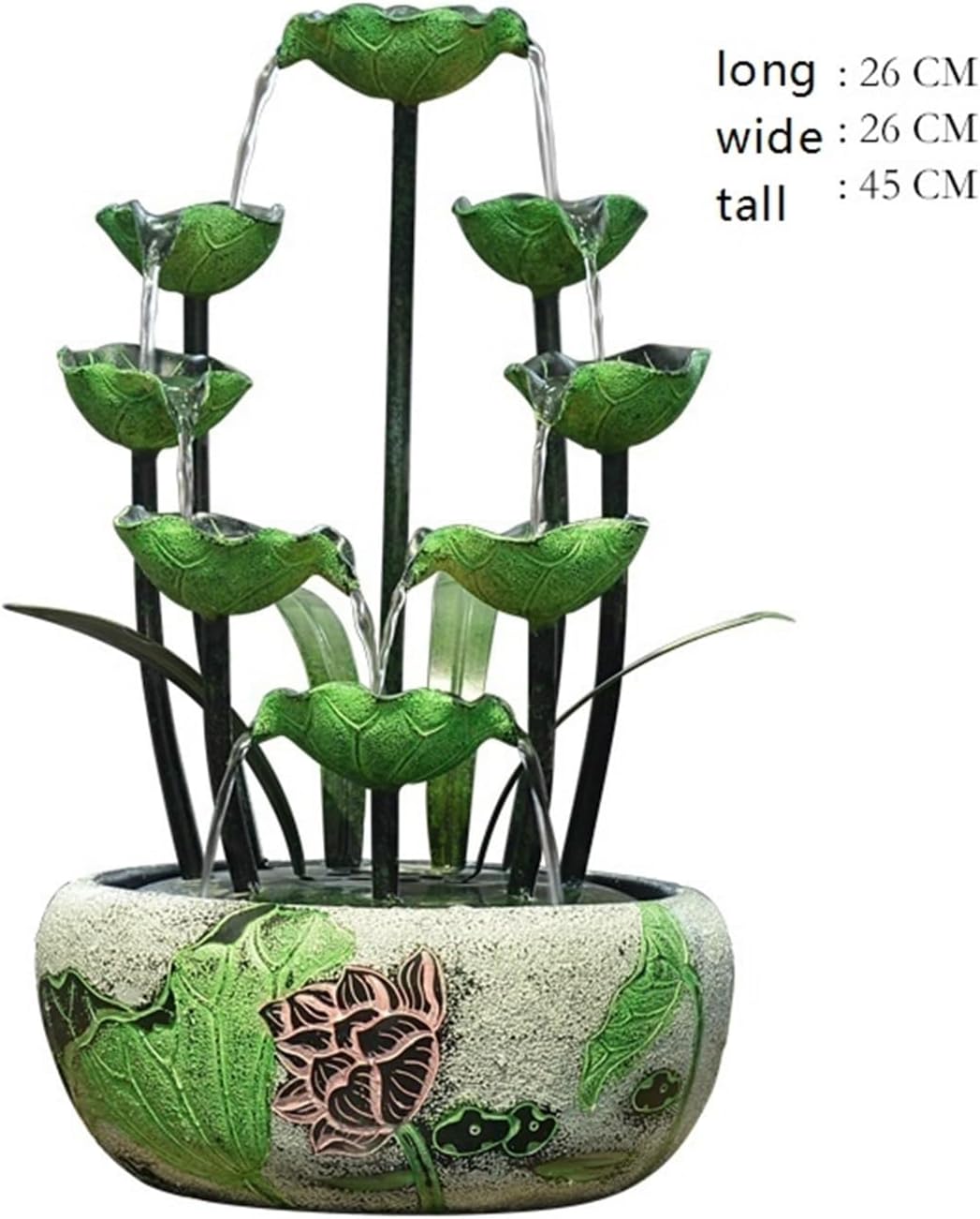 Tabletop Fountain Flowing Water Ornament Fish Tank Feature Decoration Indoor Home Office Tabletop Water Fountain