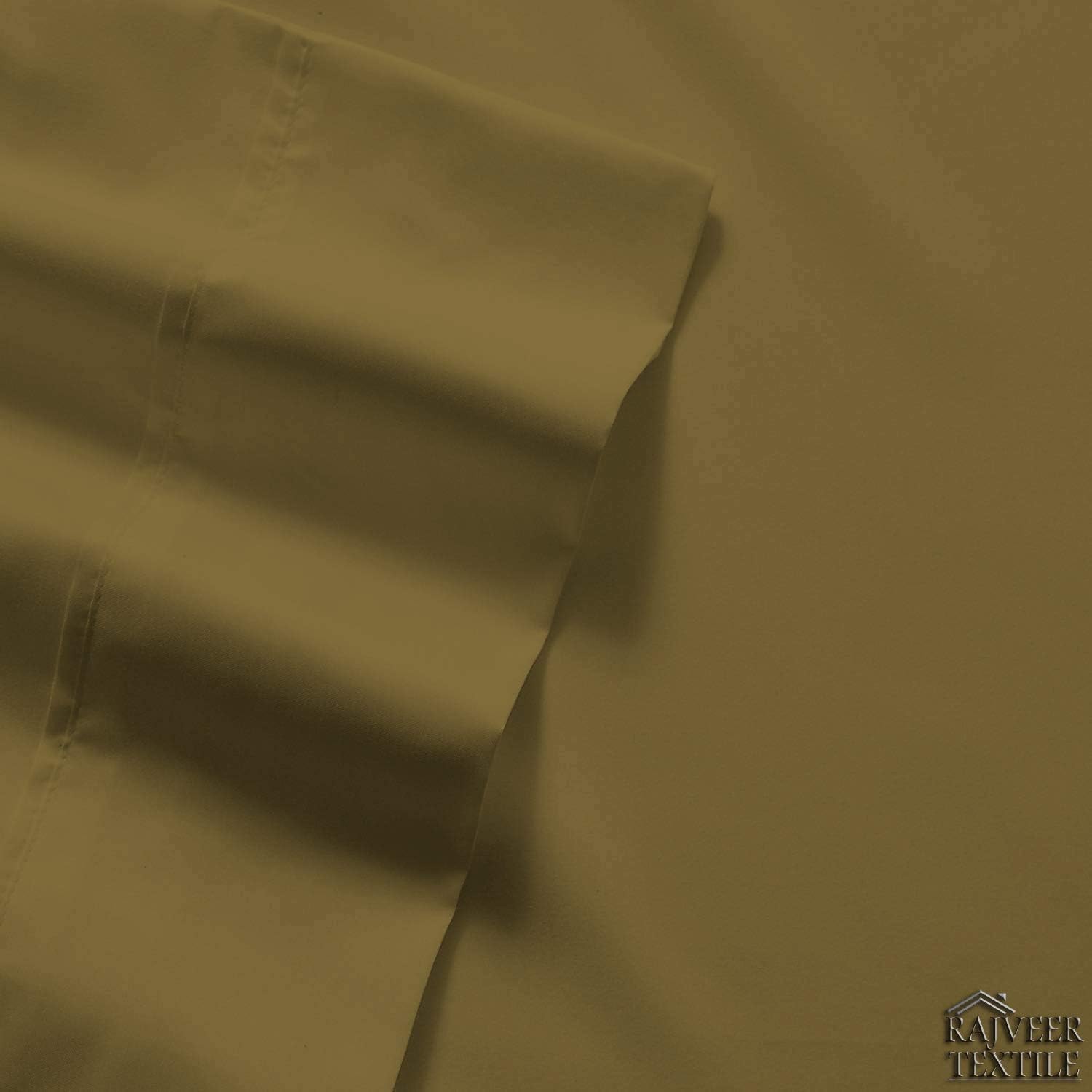 5 Piece Sheet Set- Egyptian Cotton 600 Thread Count - Luxury Bedding Set Fits Up to 15 Inches Deep Pocket - 5 Piece Sheet Set (Split King Size, Taupe)