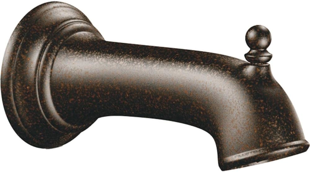Moen Oil Rubbed Bronze Replacement 7.25-Inch Tub Diverter Spout with 1/2-Inch Slip Fit Connection, 3857ORB