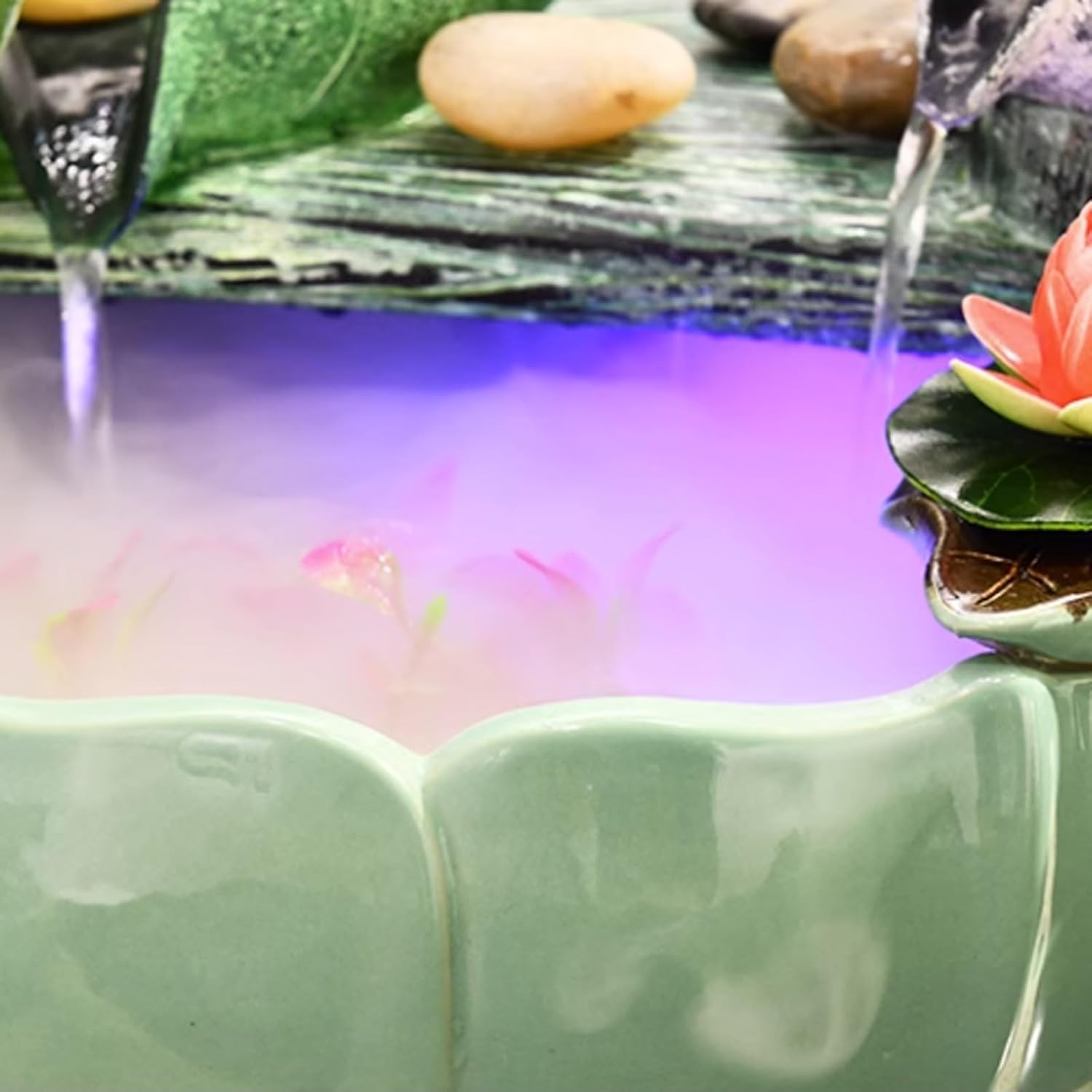 Tabletop Fountain Home Decoration Decorations Office Desktop Living Room Wealth Generating Water Dispenser Interior Circulation Rockery Fountain Decorations Desktop Fountain (Size : Small)