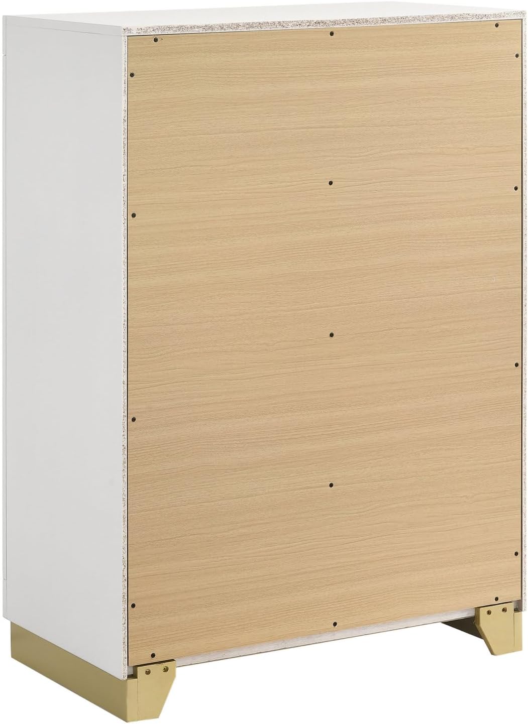 Sophia White 5-Piece California King Bedroom Set - Wood White - Built-in LED Lighting - Bedroom, Living Room - Elegant Style