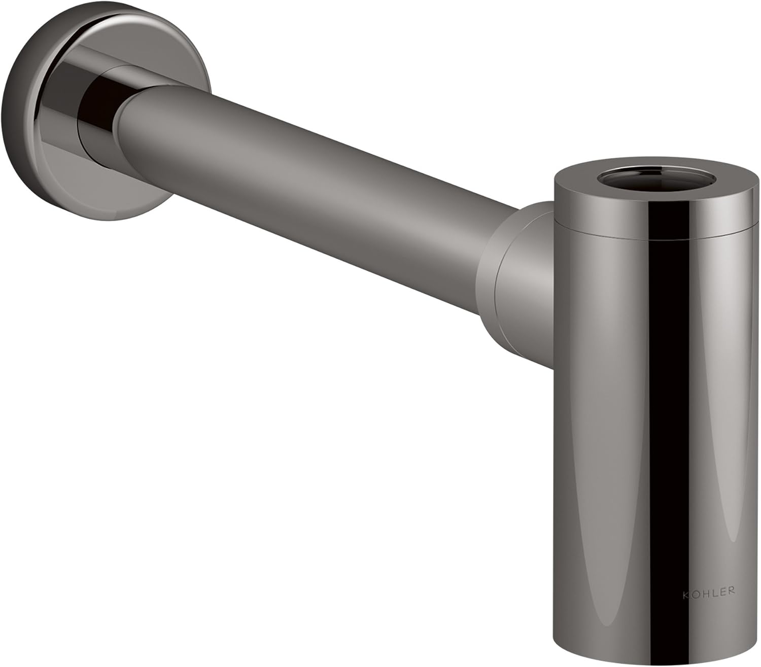 KOHLER 9033-TT Contemporary Round Bottle Trap, Titanium