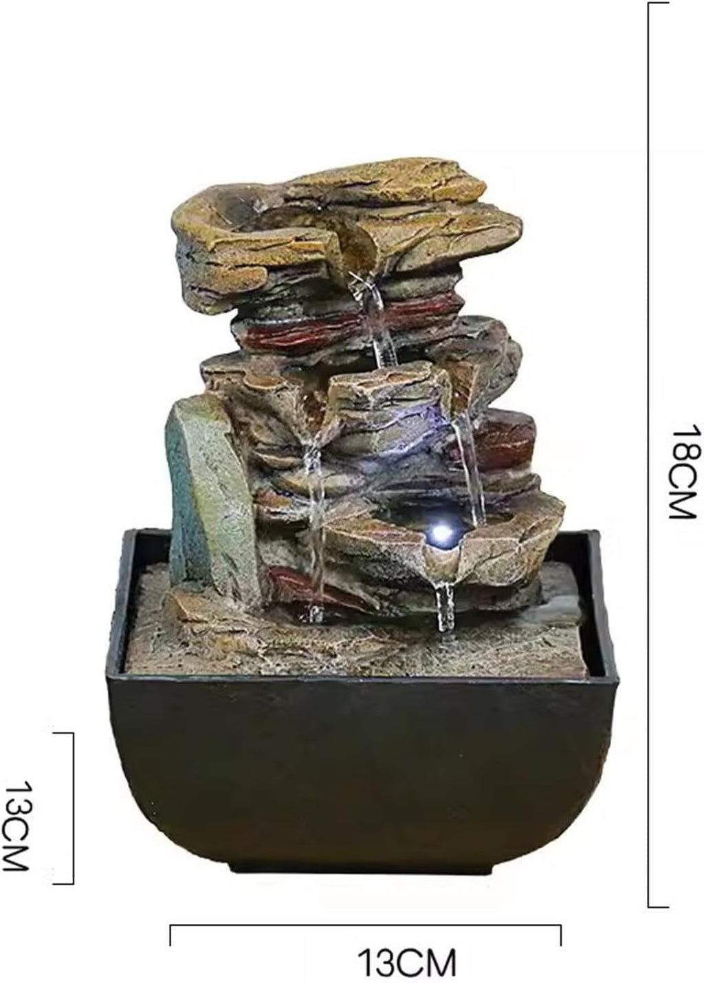 Tabletop Fountain Rockery Circulating Water Fountain Desktop Small Decoration Home Living Room TV Cabinet Porch Decoration Desktop Fountain (Color : 05)