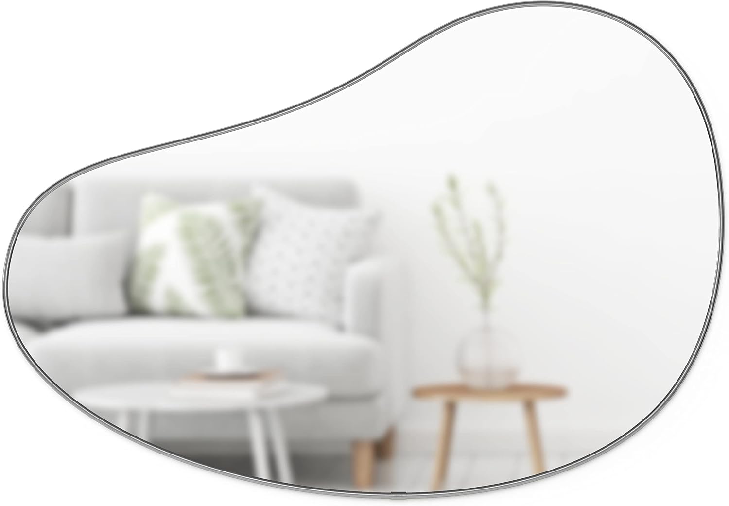 Umbra Pebble Wall Mirror 24x36' Modern Design, Titanium