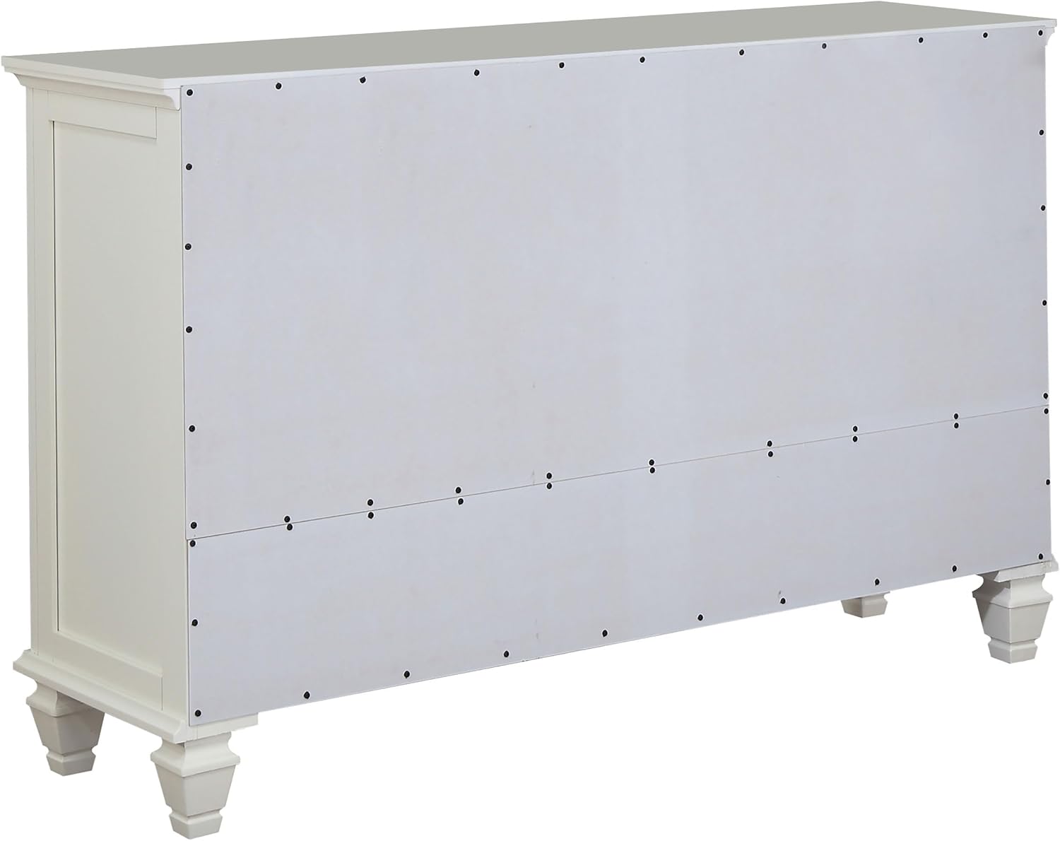 Coaster Home Furnishings Sandy Beach Coastal 5-Piece Bedroom Set Eastern King Size Panel Bed Frame 63-inch Headboard Cream White 201301KEN-S5