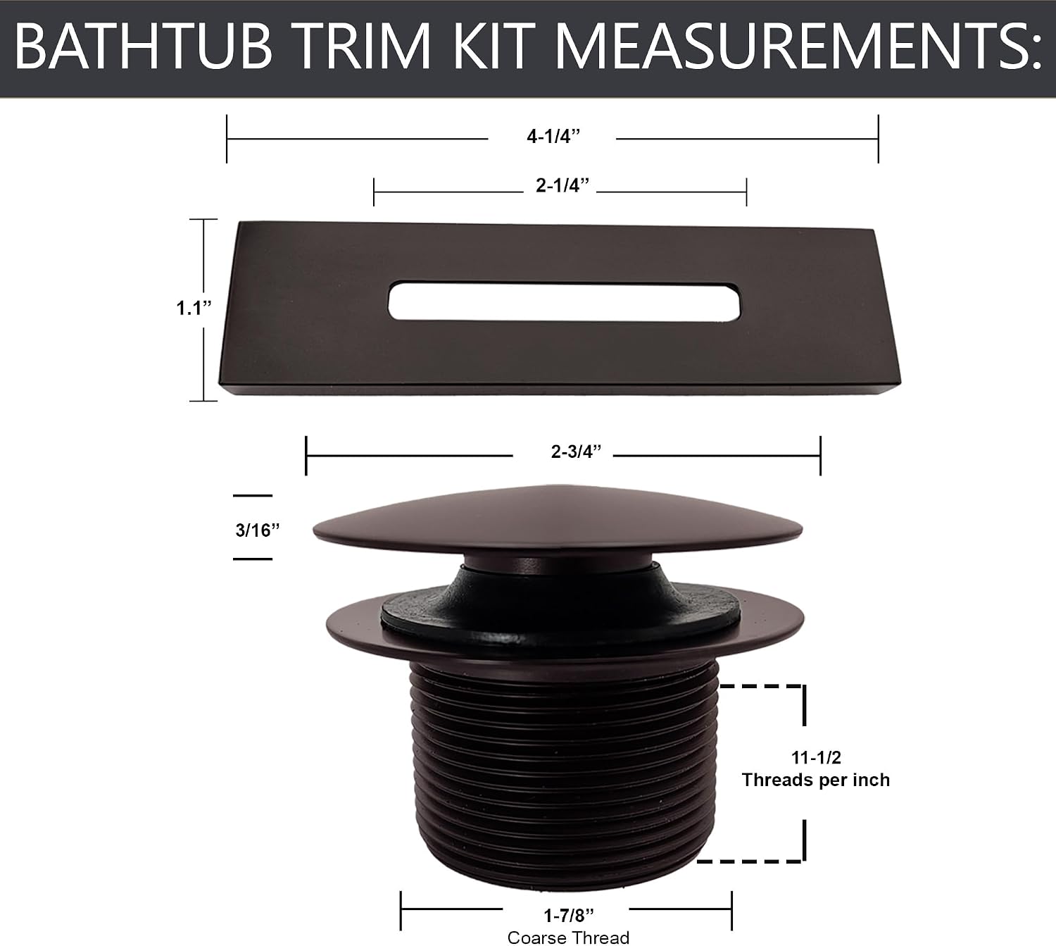 Westbrass D560RK-12 SCH. 40 PVC 1-1/2' Coarse Thread Plumber's Pack Tip-Toe Bathtub Drain Plug with Linear Overflow Faceplate, Tee & Elbows, Oil Rubbed Bronze (20-Pack)