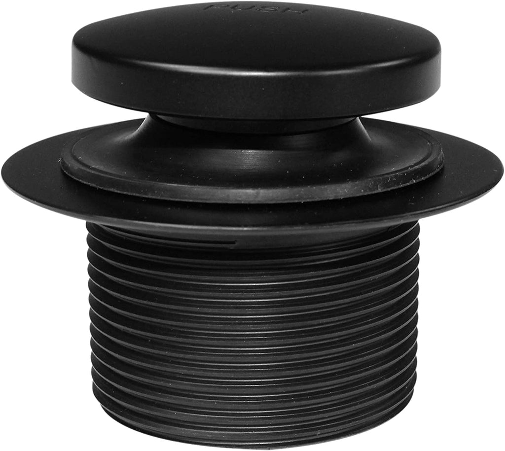 Westbrass D4931-4-62 1-1/2' x 12' Bath Waste & Overflow Assembly with Tip-Toe Drain Plug and 2-Hole Faceplate - Sch. 40 ABS Pipe, Matte Black (4-Pack)