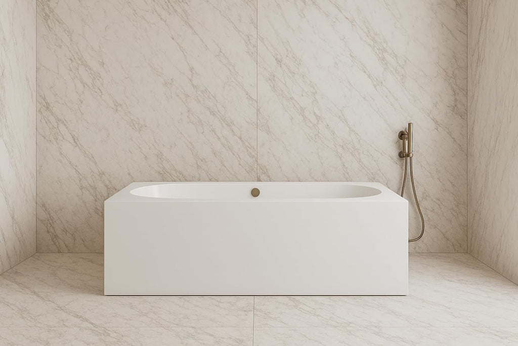 Carver Tubs - Aphrodite 67' - Modern White Rectangle Freestanding Soaking Bathtub w/Oil Rubbed Bronze Drain, Modern Oval Interior Acrylic Fiberglass Tub, Deep Relaxing Soak, 67'L x 31.5'W x 23'H