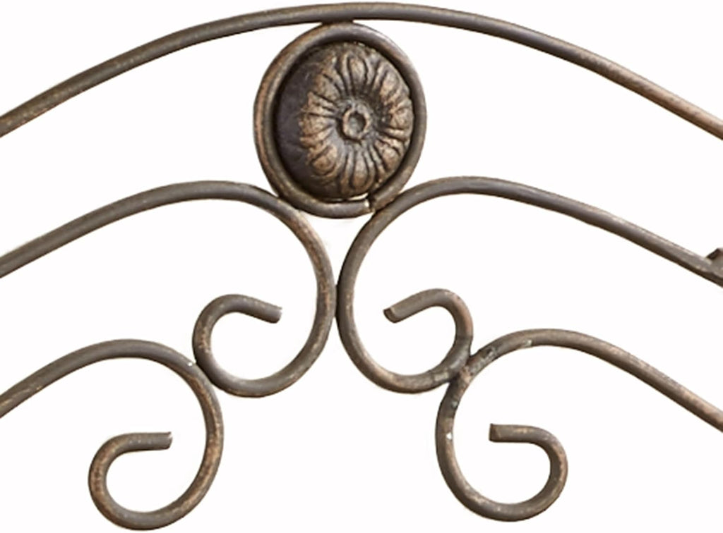 Touch of Class Kadalynn Wall Bathroom Shelf with Towel Bar - Antique Bronze - Handcrafted Metal - Decorative Storage - Mounted Rack Organizer - 3 Shelves - 24 Inches High