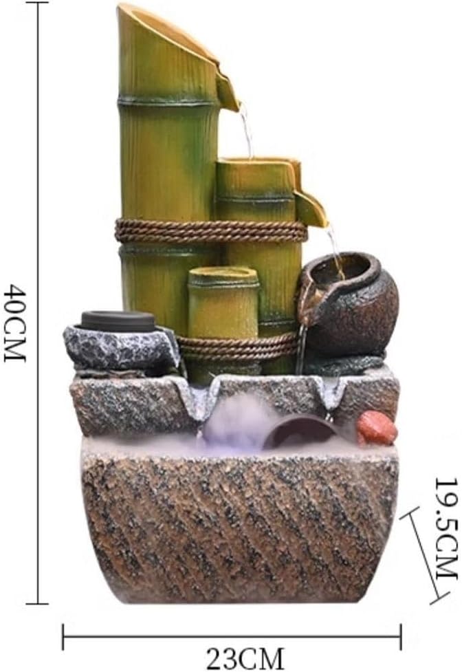 Tabletop Fountain Indoor Fountain, Desktop Feng Shui Wheel Ornament with Circulating Water Feature