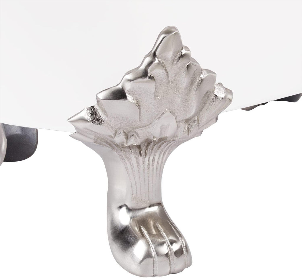 Signature Hardware 915546-72-RH-ND Arabella 72' Cast Iron Soaking Clawfoot Tub with Pre-Drilled Overflow Hole and 7' Rim Holes - Less Drain - White/White Feet