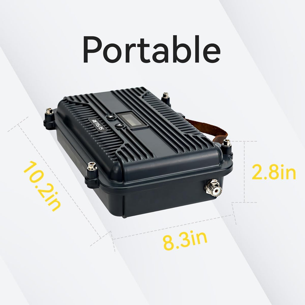 Retevis RT97S GMRS Repeater, RT97 Upgraded Version, Survival Radio Repeater, Full Duplex Long Range with Mic, Compatible with Raspberry Pi, LCD Screen for Emergency, Warehouse and Logistics(1 Pack)