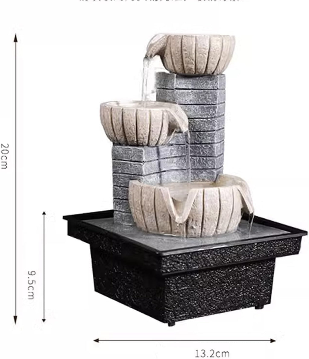 Tabletop Fountain Zhaocai Flowing Water Decoration Small Fountain Bar Chinese Style Desktop Decoration Decoration Decoration Gift Decoration Desktop Fountain (Color : B)