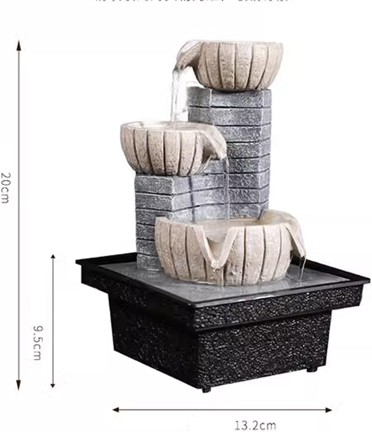 Tabletop Fountain Zhaocai Flowing Water Decoration Small Fountain Bar Chinese Style Desktop Decoration Decoration Decoration Gift Decoration Desktop Fountain (Color : B)