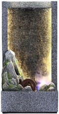 Tabletop Fountain Waterfall Fountain for Indoors or Outdoors with LED Light Accents for Home and Office Decoration