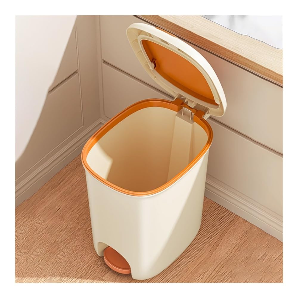 Kitchen Trash Can Large Capacity Foot Pedal Trash Can with Lid for Kitchen, Living Room, Bathroom(Blue,12L)