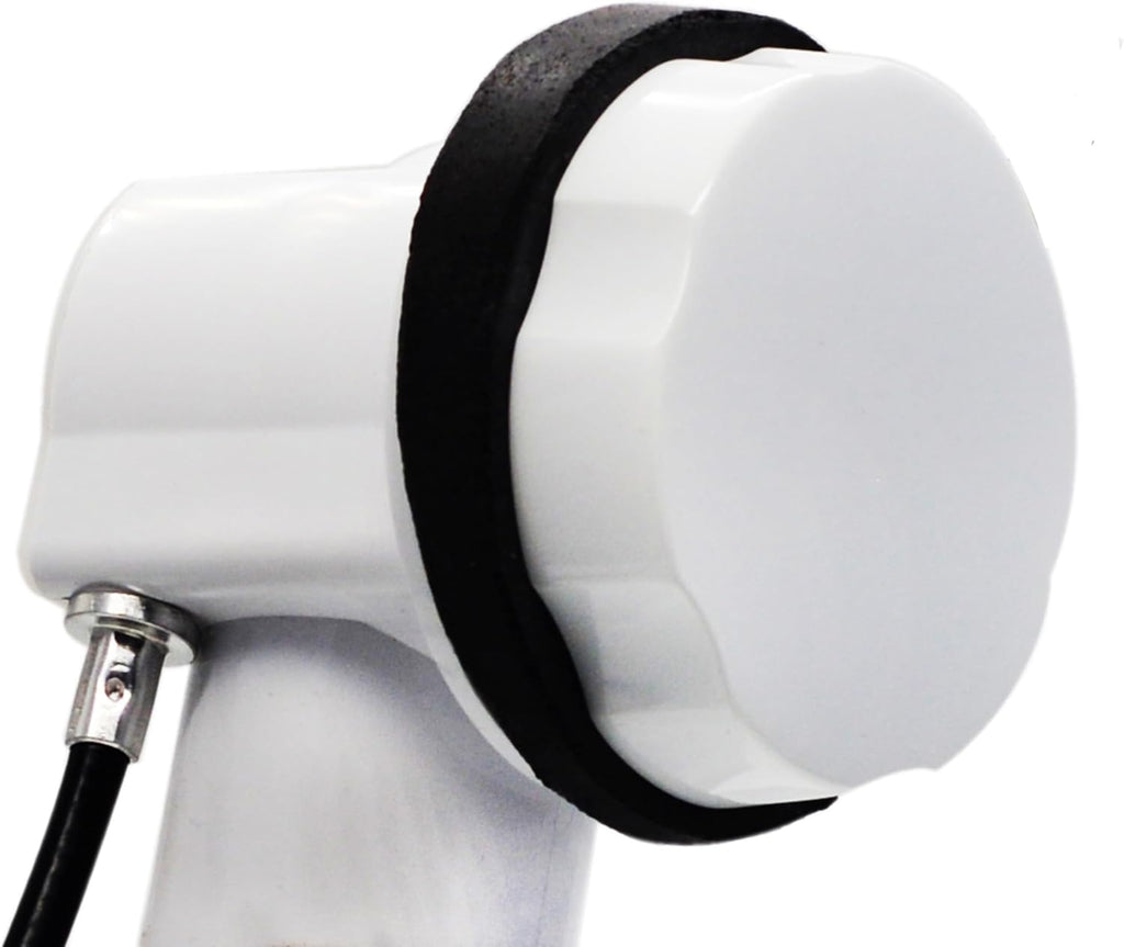 Westbrass A50P45BJ-50 1-1/2' Sch. 40 PVC 45' Cable Driven Bath Waste Kit with Ball Joint Head and Brass Trim Drain Kit, White