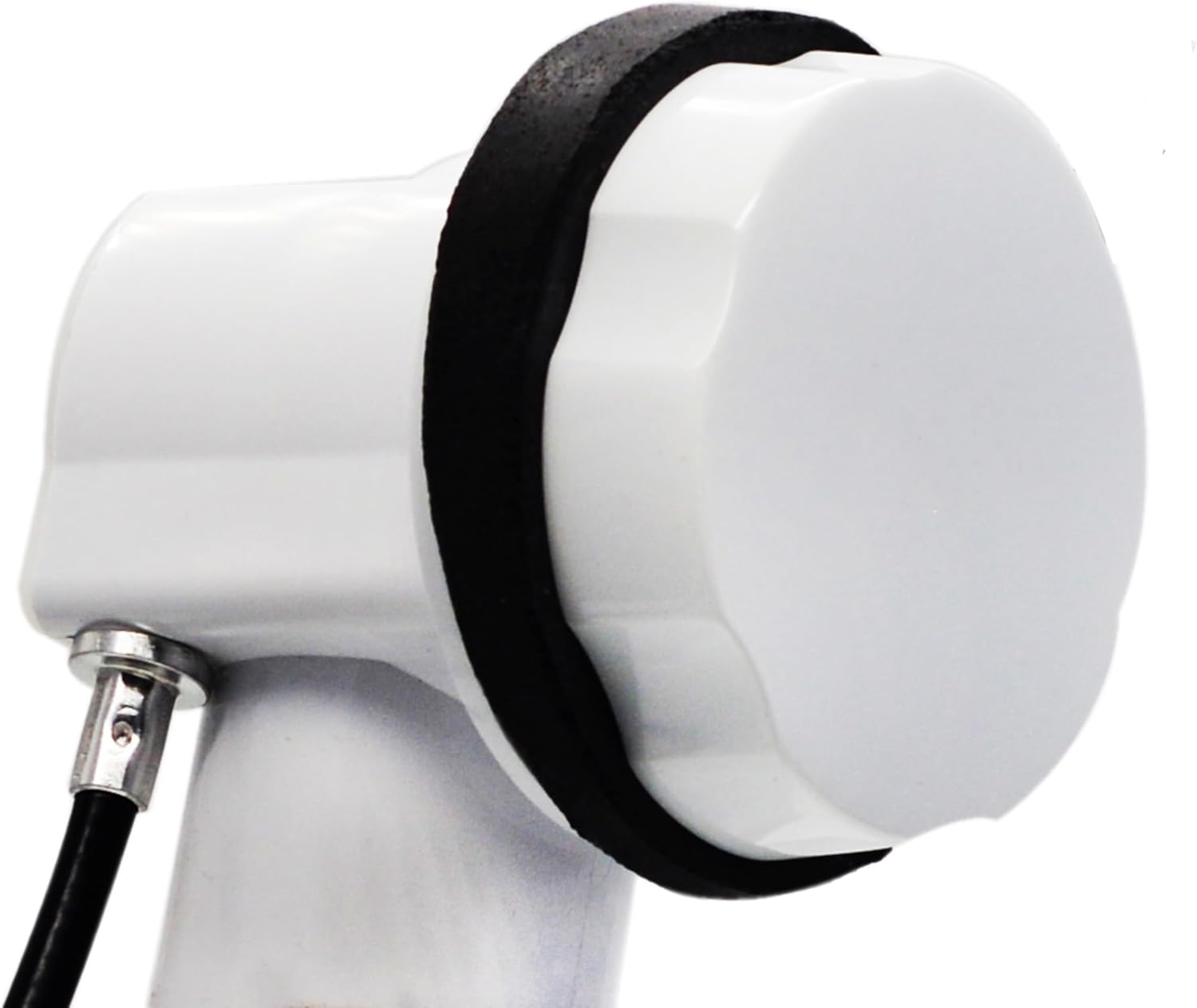 Westbrass A50P45BJ-50 1-1/2' Sch. 40 PVC 45' Cable Driven Bath Waste Kit with Ball Joint Head and Brass Trim Drain Kit, White