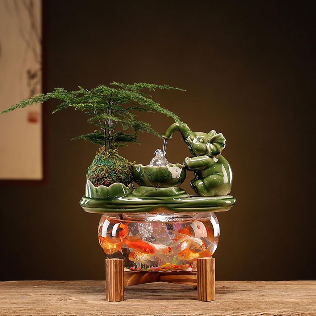 Tabletop Fountains Fish Tank Water Ornaments Circulating Water Living Room Office Desktop Small Fountain Study Desktop Fountain Indoor Tabletop Water Fountain