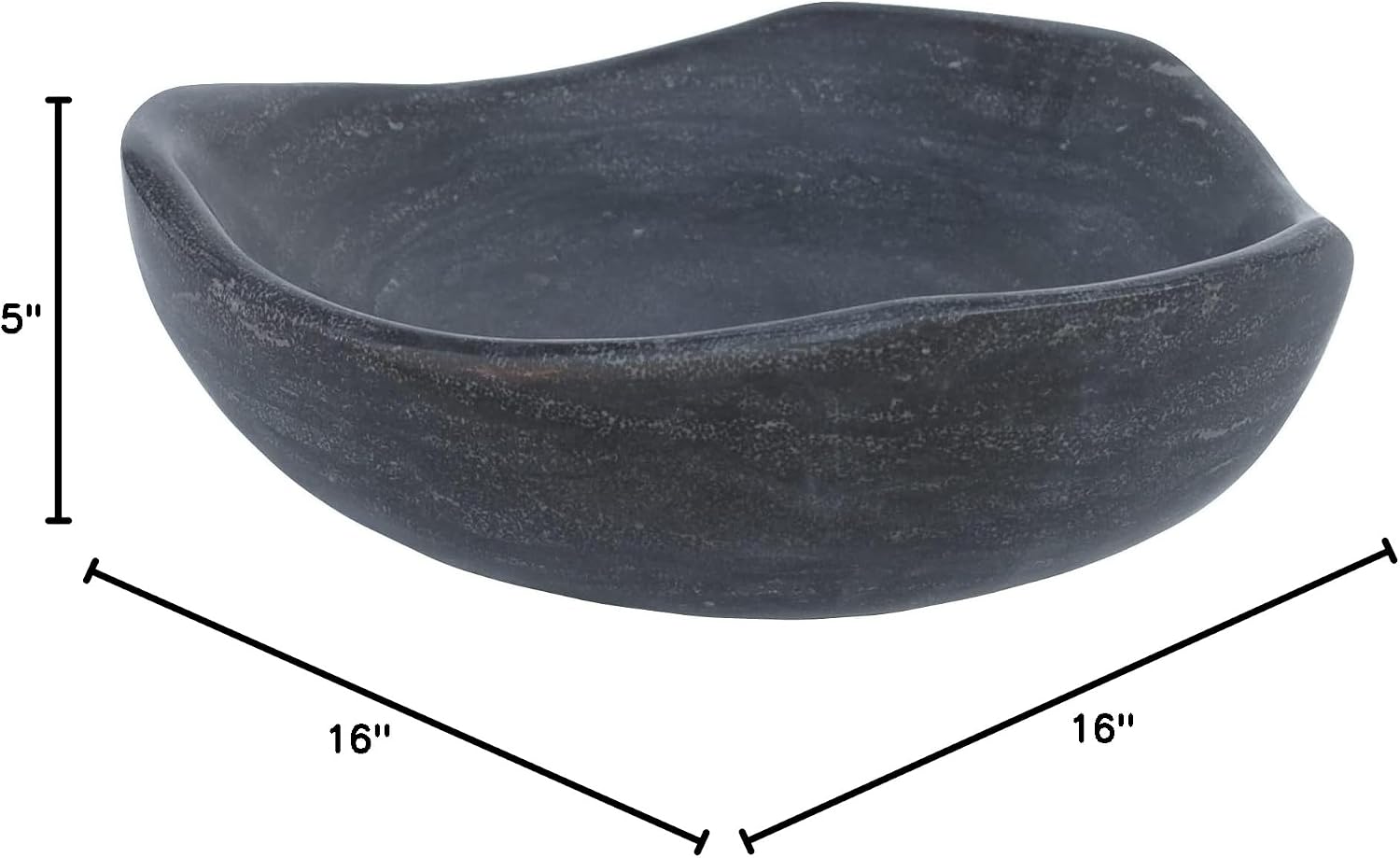 Eden Bath Round Freeform Vessel Sink, Honed Black Limestone - Stylish Bathroom Sink