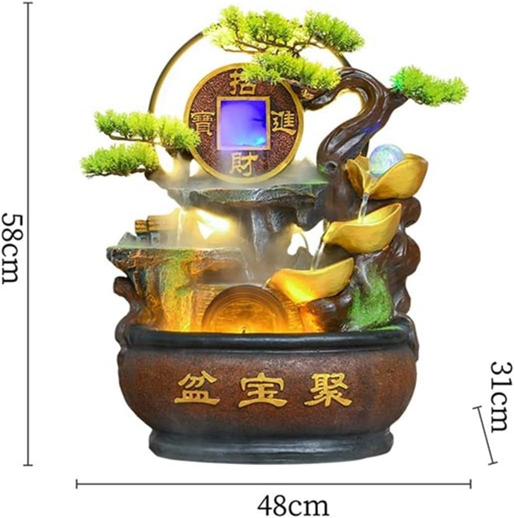 Tabletop Fountain Rockery Fountain Desktop Fountain Circulating Water Decoration for Bedroom Office