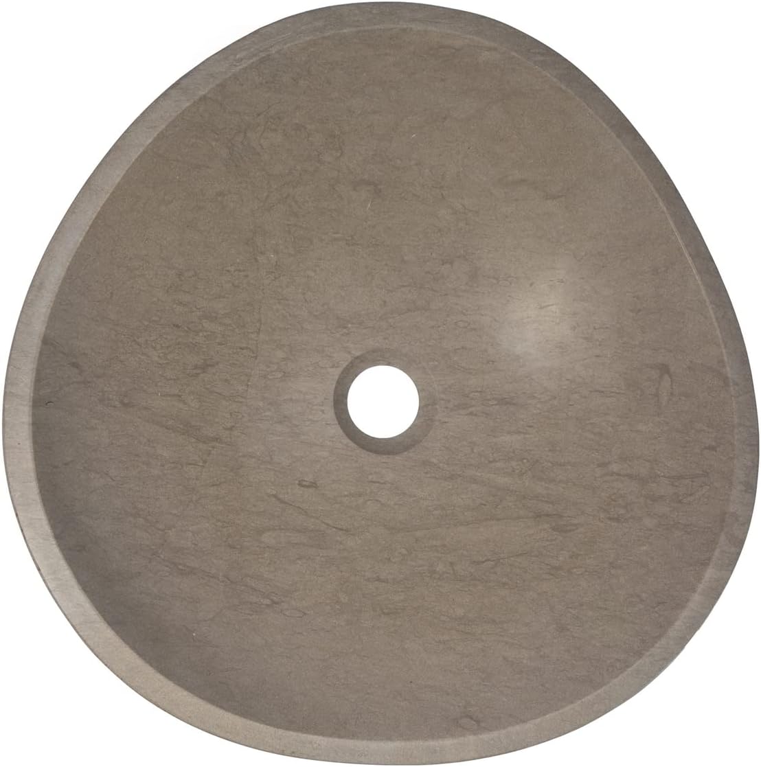 Eden Bath Round Freeform Vessel Sink, Honed Molly Gray Marble - Stylish Bathroom Sink