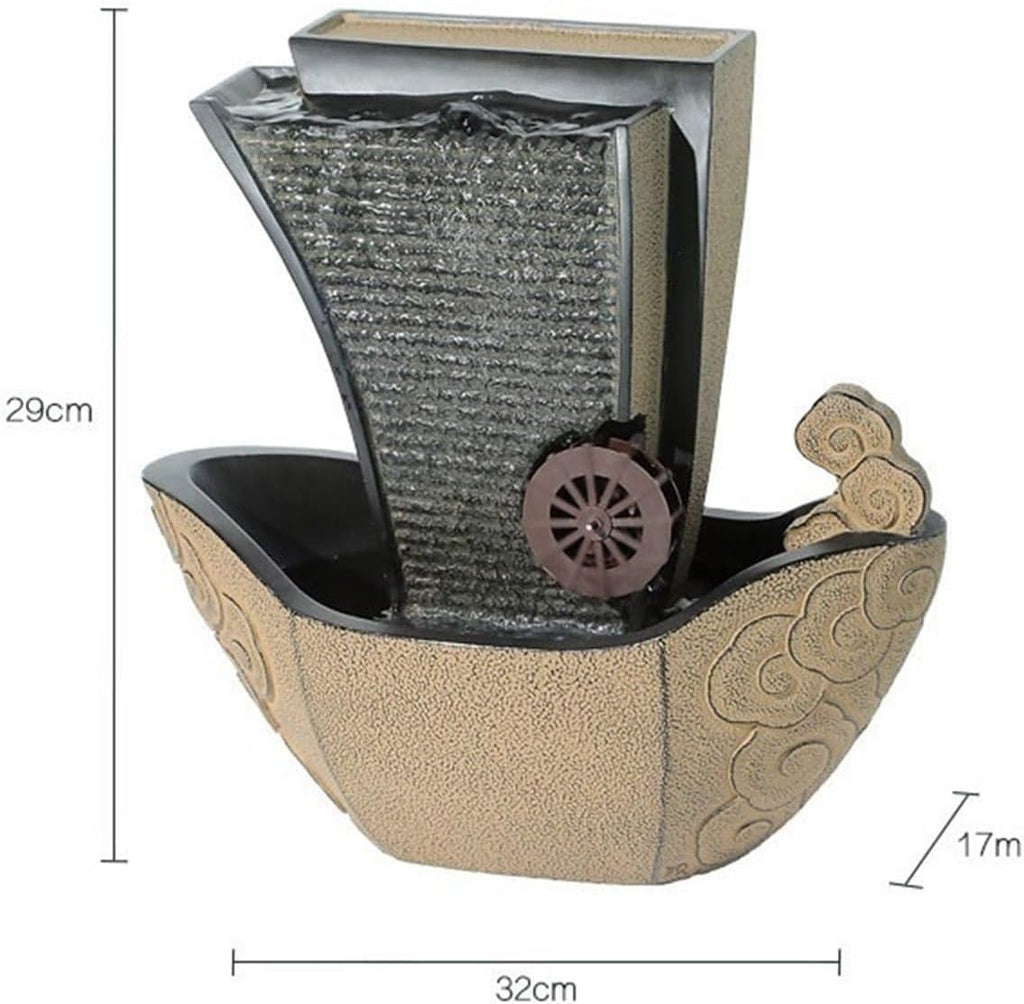Tabletop Fountain Indoor Tabletop Waterfall Fountain Chinese Style Water Pendulum Circulating Water Landscape