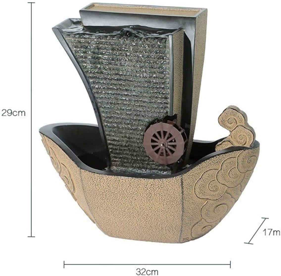 Tabletop Fountain Indoor Tabletop Waterfall Fountain Chinese Style Water Pendulum Circulating Water Landscape
