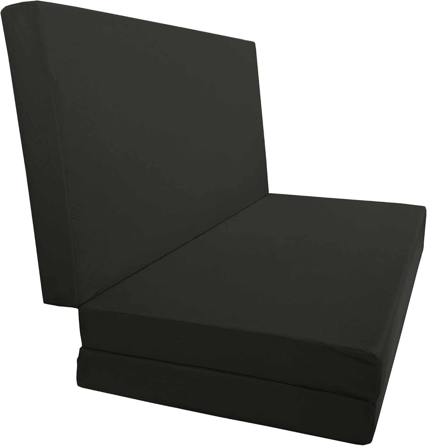 D&D Futon Furniture Portable Trifold Mattress, Foldable Foam Mattresses Small Space Saving Guest, Floor Fold Out Bed Ottoman, 4 inch Folding Cushion Pad Camping RV (Full Size 4x54x75, Black)