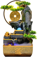 Tabletop Fountain Indoor Tabletop Water Fountain, Home Desktop Waterfall Resin Decoration Waterfall Decor Ornament(Small)