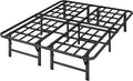 ZIYOO Heavy Duty Full Size Folding Bed Frame, 12 Inch High Metal Platform Double Size Bed Frame, No Box Spring Needed, Sturdy Steel Frame for Mattress, Easy Assembly, Noise Free, Black