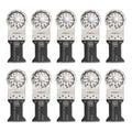 Fein Starlock E-Cut Precision Saw Blade - Precision Cutting for Wood, Drywall & Soft Plastics, Bimetal with Double-Row Japanese Teeth, Extra-Wide, 2-1/2' Width, 2' Length, 10-Pack - 63502229290