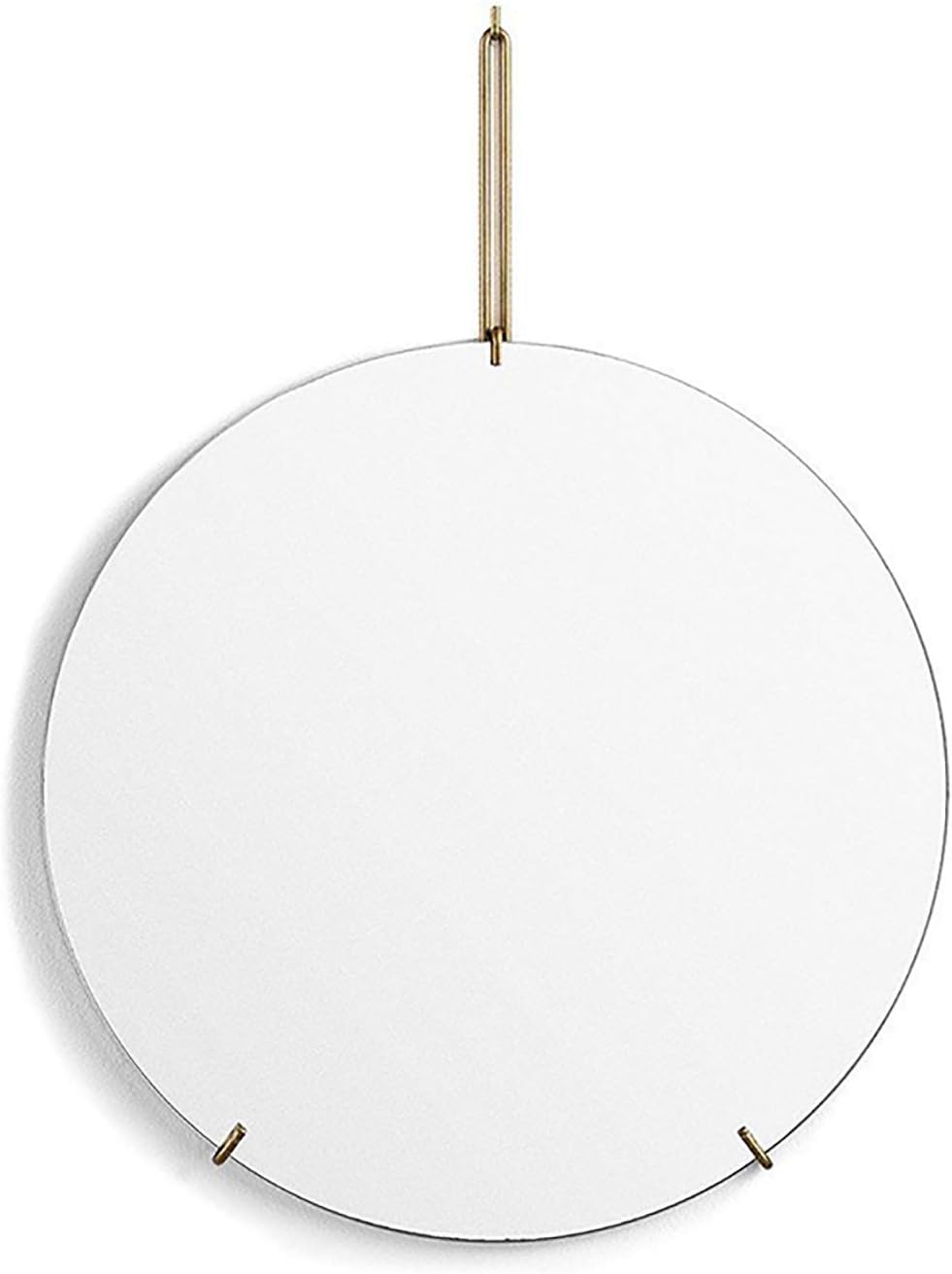 Nordic Bathroom Mirror Vanity Mirror Wall-Mounted Makeup Mirror with Hook Easy Installation Simple and Modern for Living Room (50 * 50 cm)