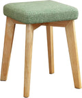 Vanity Bench Stool with Padded Cushion Piano Bench Vanity Benches Home Stool Fashion Vanity Stool Simple Solid Wood Chair Home Dining Stool Adult Fabric Stool Footstool Bedroom Stool(Green)