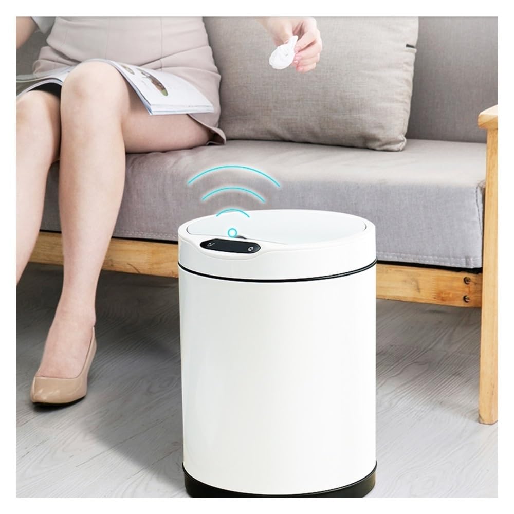 Garbage Bin, 12L Automatic Induction Garbage Can for Kitchen Bathroom Living Room Toilet,Indoor Trash Cans(Blue)