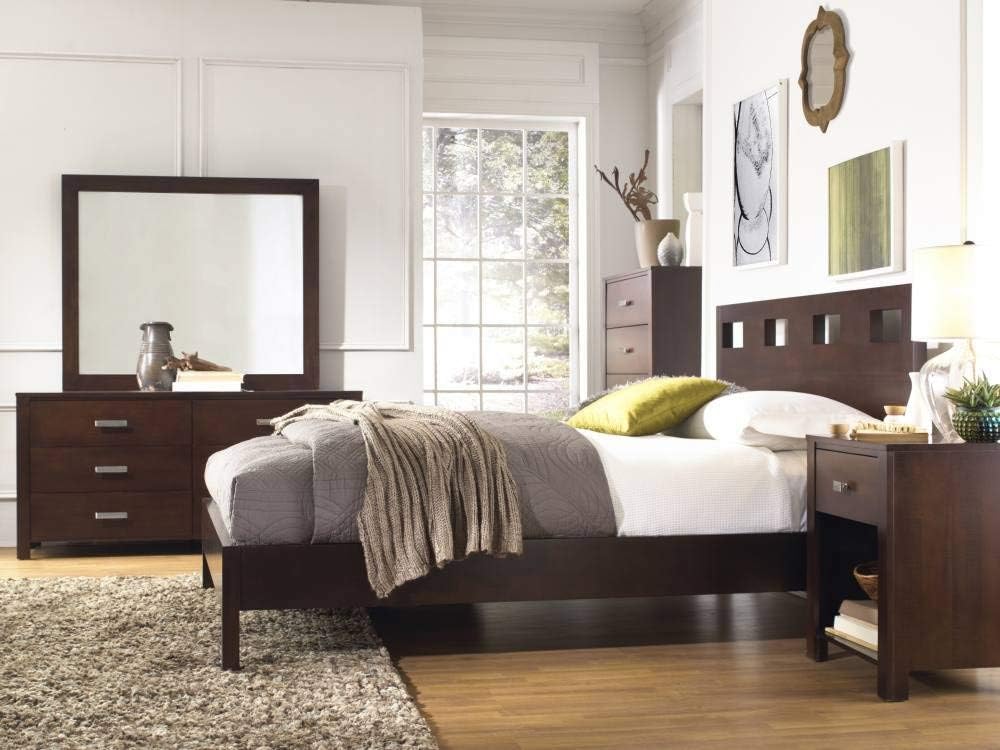 5 Piece King Riva Platform Bedroom Set in Espresso