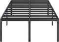 Lutown-Teen 22 Inch High Queen Bed Frame with Rounded Corner Legs, Heavy Duty Metal Queen Platform Bed Frame with Steel Slats Support, No Box Spring Needed, Noise Free, Easy Assembly