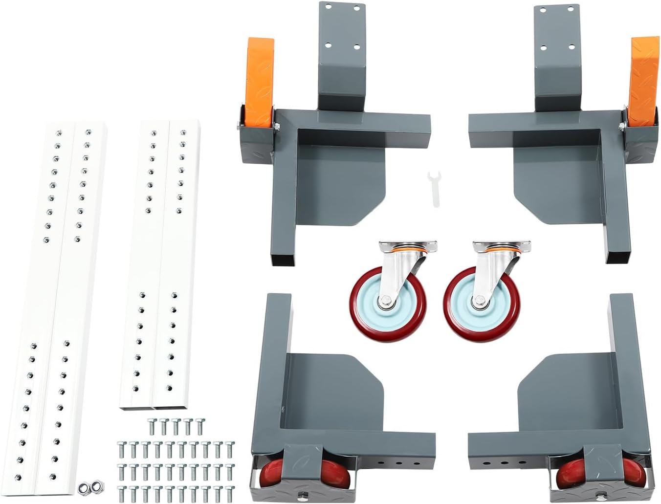 1500LBS Universal Mobile Base, Grey Adjustable Mobile Base W/ 2 Universal Wheels, Heavy Duty Mobile Base, Mobile Base Kit, Q235 Steel Mobile Base Machine for Factories and Homes