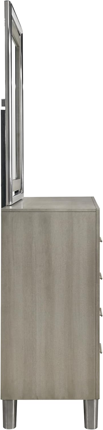 New Classic Furniture Lennox 5Pc Wood King Bedroom Set w 2-Nightstand, Gray