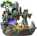 Tabletop Fountain Rocky Mountain Flowing Water Fountain Living Room High Mountain Circulating Water Humidifier Office Front Desk Desktop Decoration Desktop Fountain (Color : 04)