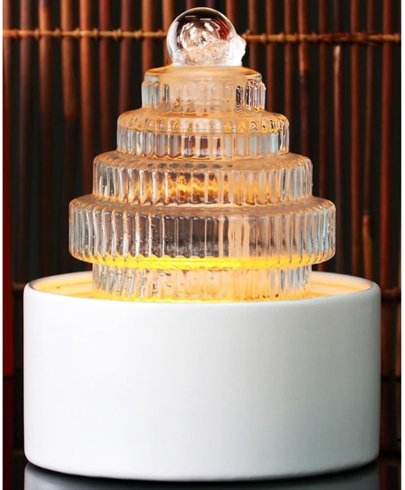 Tabletop Fountain Tabletop Indoor Circulating Flowing Water Fountain Decorations for Home, Office, or Meditation Space Decor Indoor Fountain