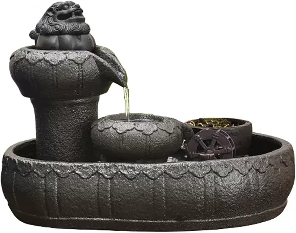 Tabletop Fountain Ceramic Tabletop Fountain Indoor Mini Water Feature for Home Decoration Table Desk Office Patio